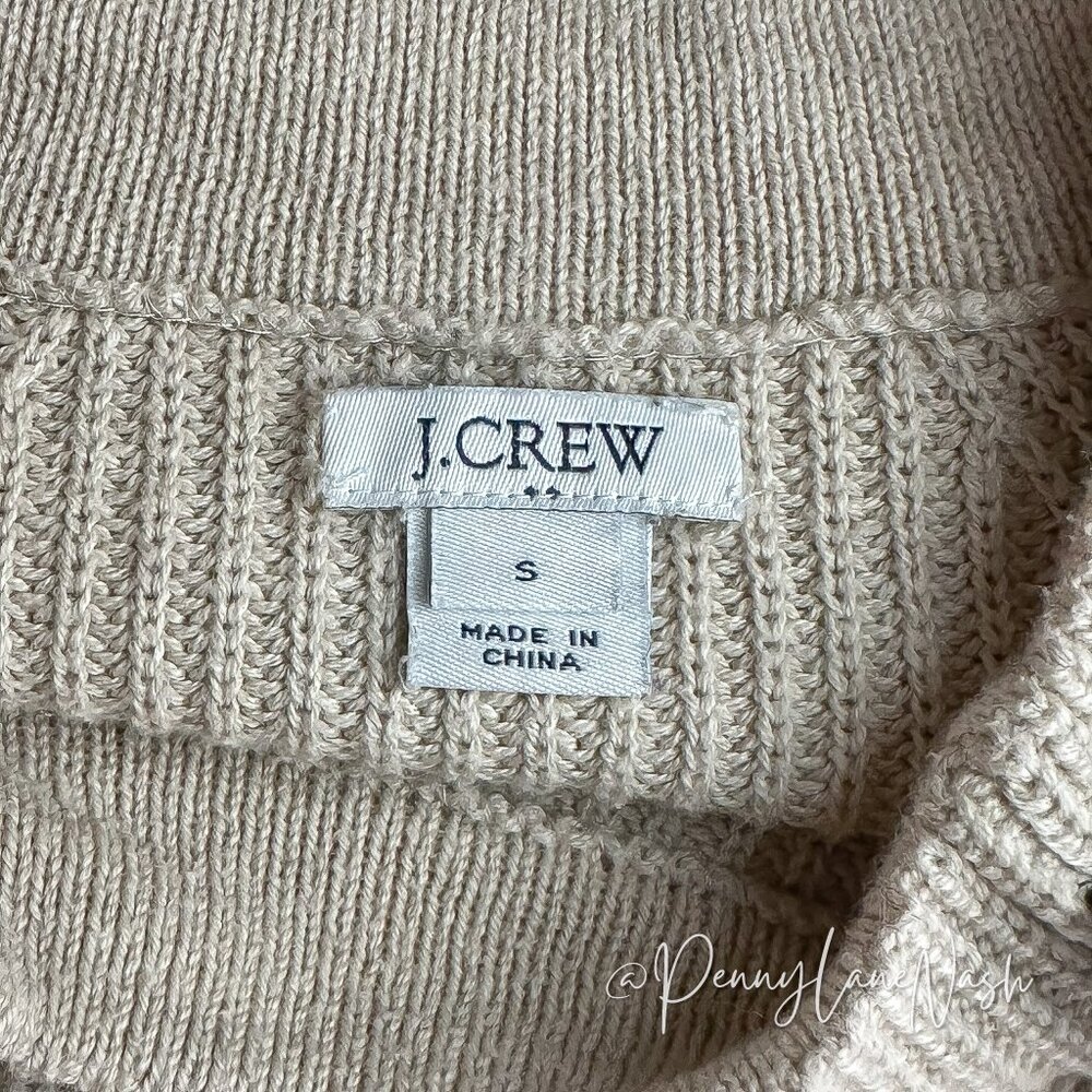 J.Crew Bow-neck Sweater Small S Heather Natural - Picture 8 of 9